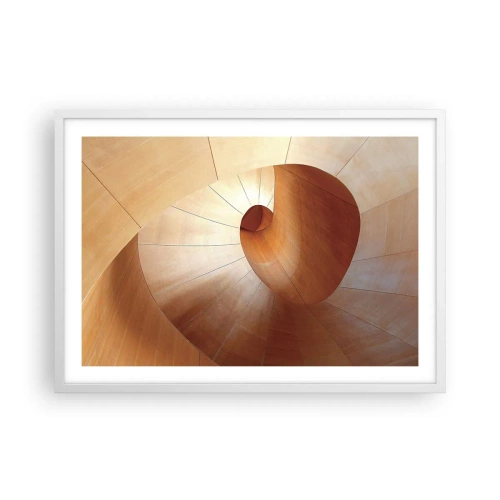 Affiche dans un cadre blanc - Poster - Serpentin architectural - 70x50 cm