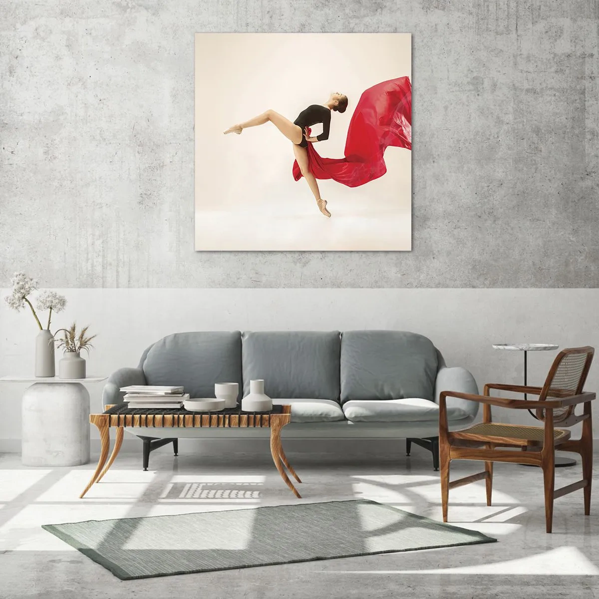 Impression sur verre - Image sur verre - Rouge et noir - 40x40 cm