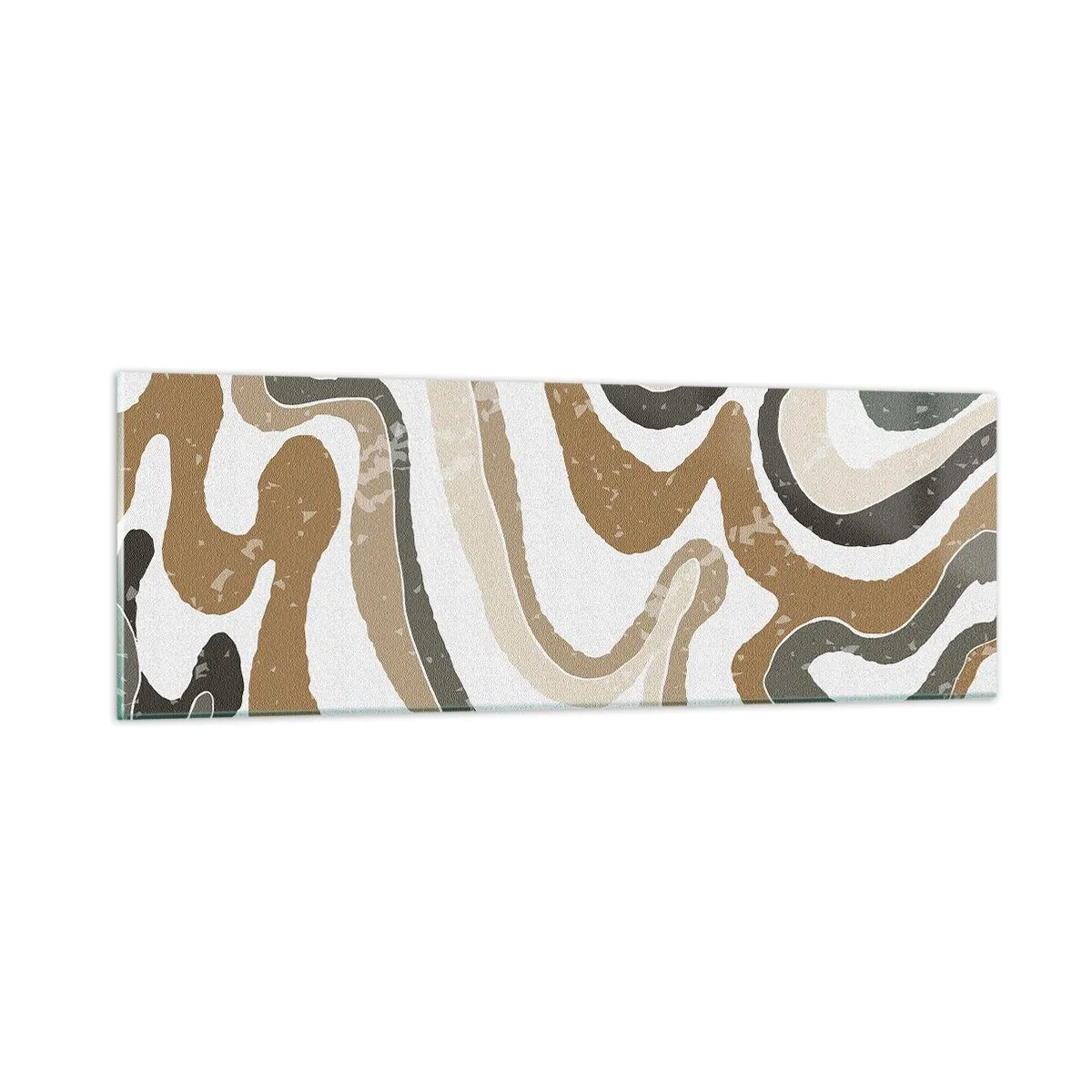 Impression sur verre - Image sur verre - Méandres de couleurs de la terre - 90x30 cm