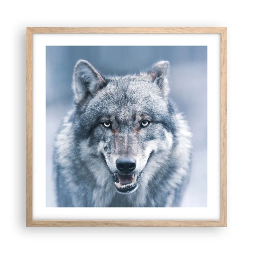 Affiche dans un chêne clair - Poster - Relèverez-vous le défi ? - 50x50 cm