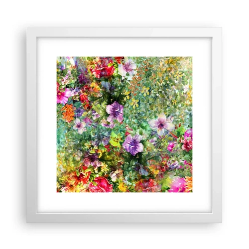 Affiche dans un cadre blanc - Poster - En fleurs pour la perdition - 30x30 cm