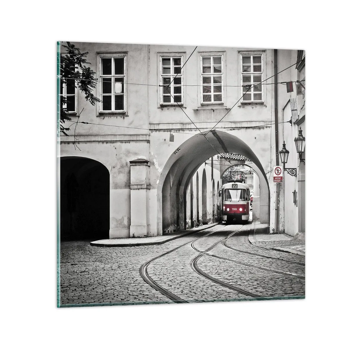 Impression sur verre - Image sur verre - Dans le labyrinthe de la ville - 70x70 cm