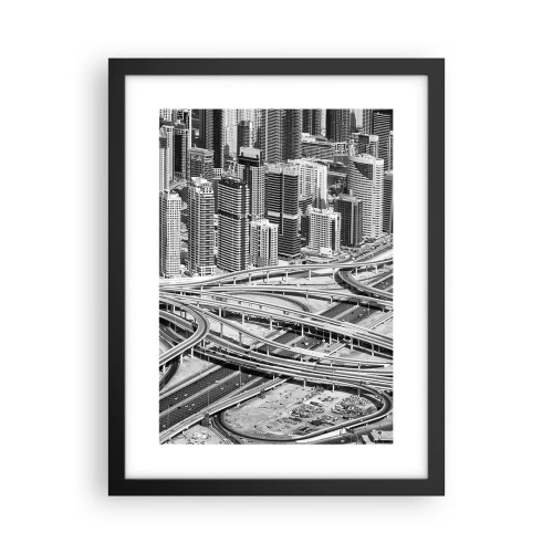 Affiche dans un cadre noir - Poster - Dubaï - la ville impossible - 30x40 cm