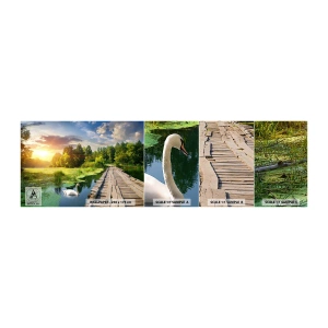 Échantillon de Papier Peint Autocollant Deluxe Sticker - L'été, l'été partout - Paysage, Lac, Forêt - 100x30 cm