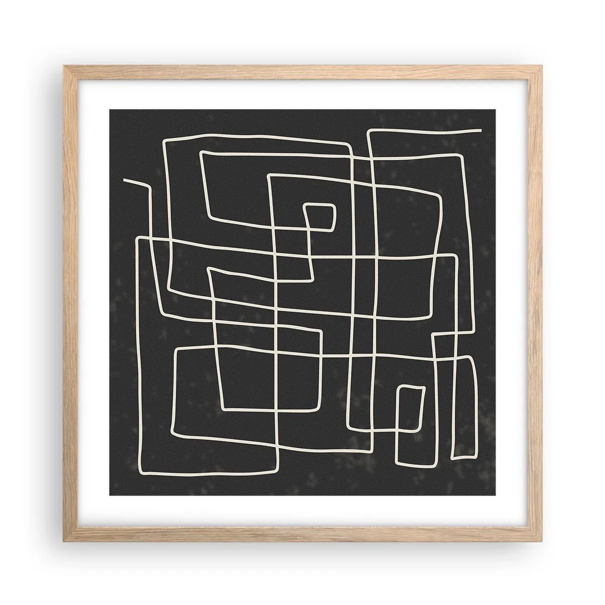 Affiche dans un chêne clair - Poster - Pas aussi simple - 50x50 cm