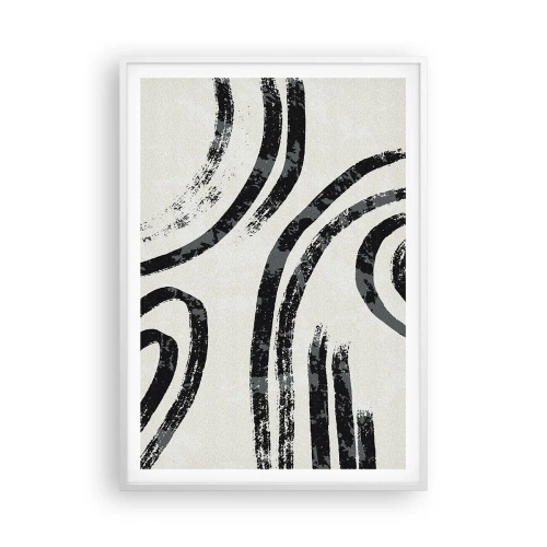 Affiche dans un cadre blanc - Poster - À moitié arrêté - 70x100 cm