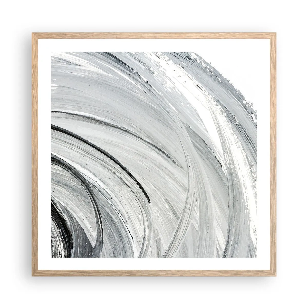 Affiche dans un chêne clair - Poster - Composition orbitale - 60x60 cm