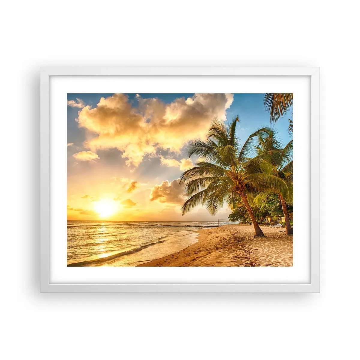 Affiche dans un cadre blanc - Poster - Été éternel, toujours des vacances - 50x40 cm