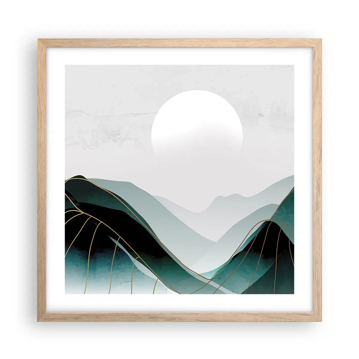 Affiche dans un chêne clair - Poster - En pleine majesté - 50x50 cm