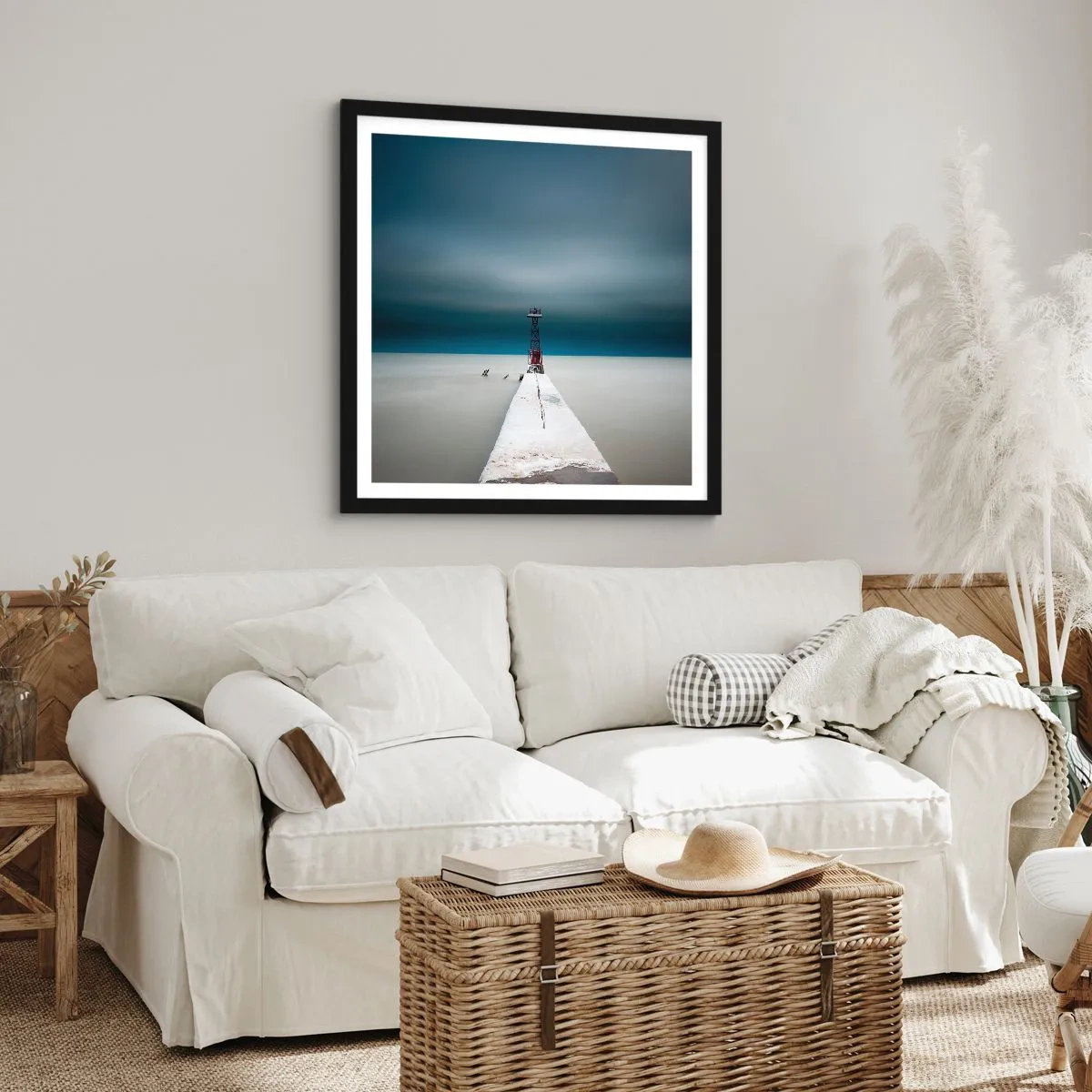 Affiche dans un cadre noir - Poster - À la rencontre de l'immensité - 40x40 cm