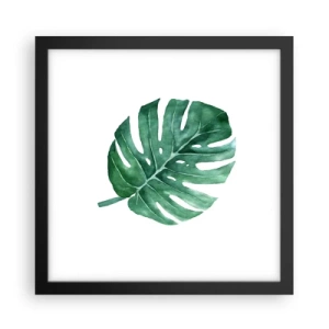 Affiche dans un cadre noir - Poster - Concept vert - 30x30 cm