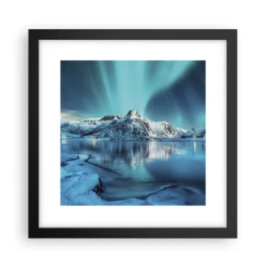 Affiche dans un cadre noir - Poster - Nuit de lumières - 30x30 cm