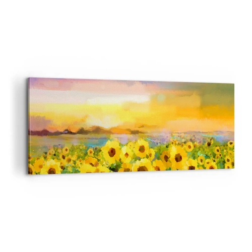 Impression sur toile - Image sur toile - Le soleil lui-même est descendu sur terre - 100x40 cm