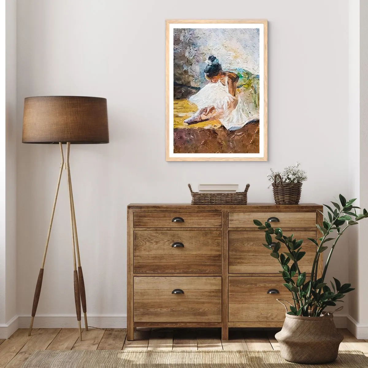 Affiche dans un chêne clair - Poster - D'après un tableau de Degas - 61x91 cm