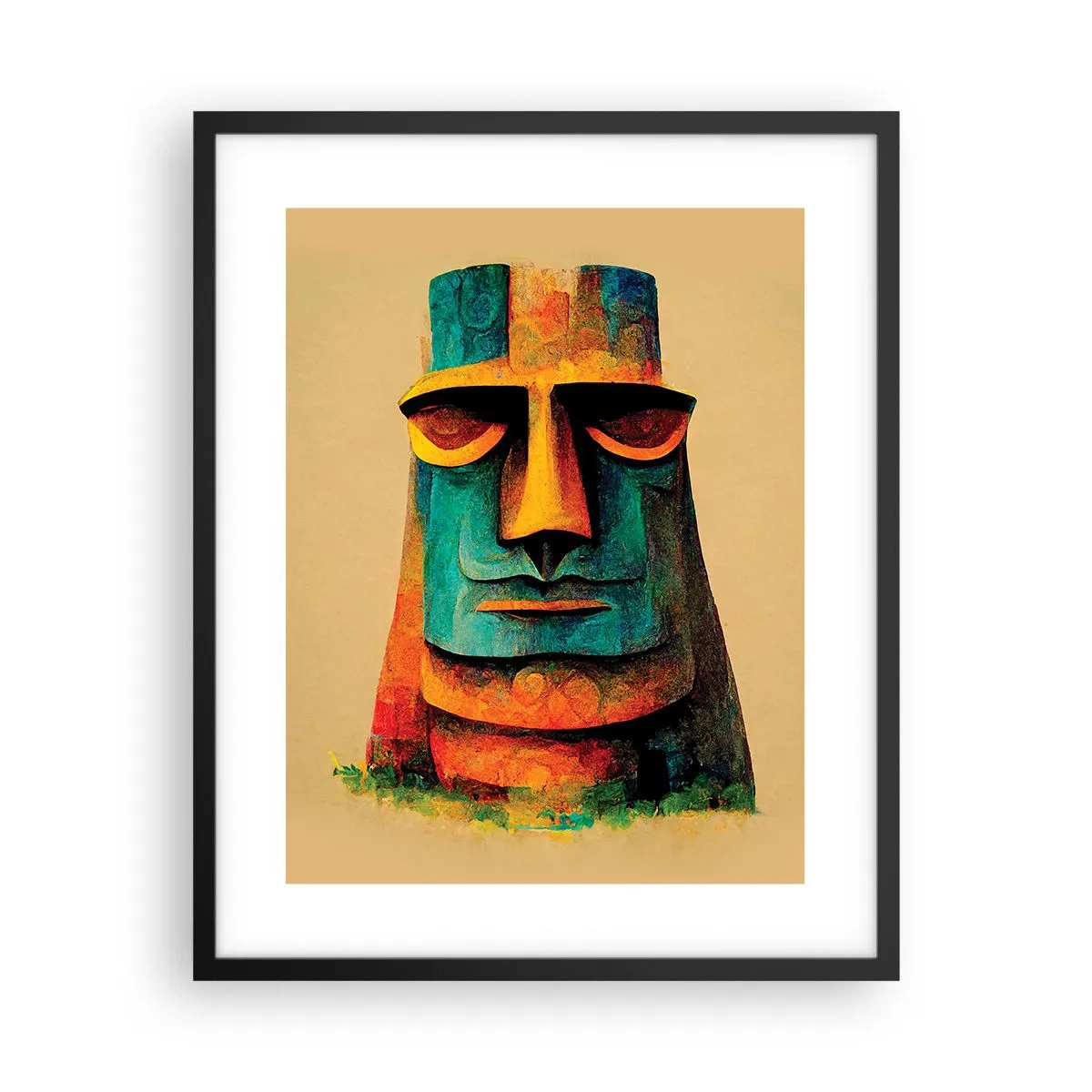 Affiche dans un cadre noir - Poster - Statuesque et sympathique - 40x50 cm
