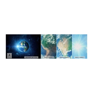 Échantillon de Papier Peint Premium Canvas - Nous sommes au paradis - Cosmos, Planète Terre, Globe - 100x30 cm