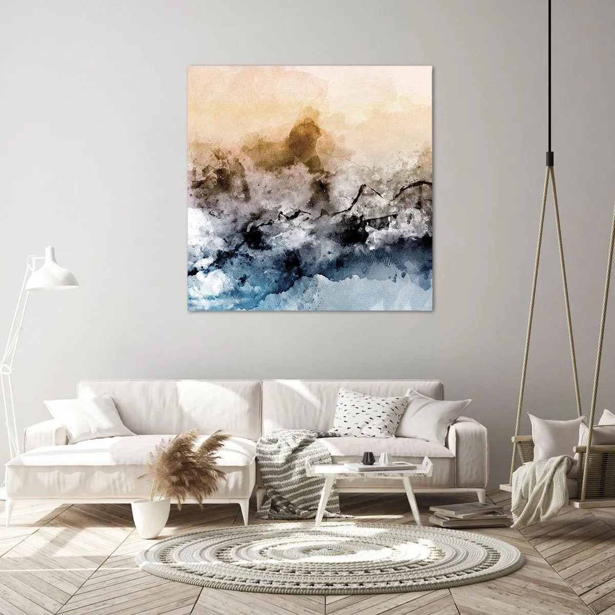 Impression sur toile - Image sur toile - Noyé dans un nuage de brouillard - 60x60 cm