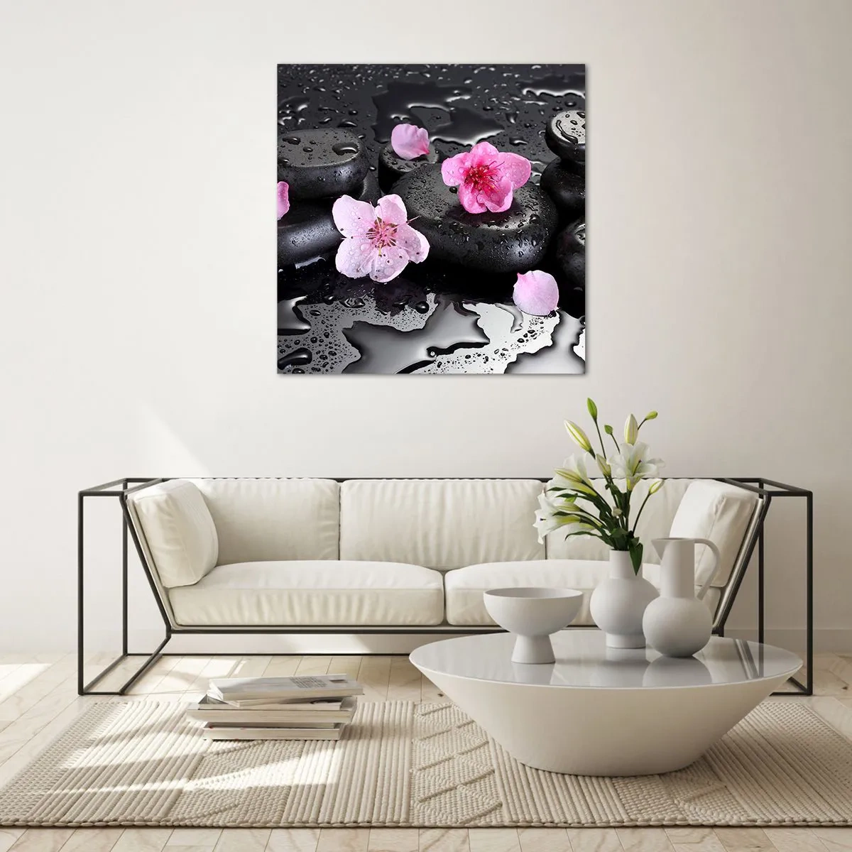 Impression sur verre - Image sur verre - Et le cœur s'allège soudainement - 60x60 cm