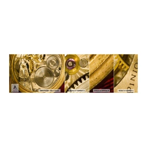 Échantillon de Papier Peint Autocollant Deluxe Sticker - Marcher avec son temps - Horloge, Mécanisme d'horloge, Ancien - 100x30 cm