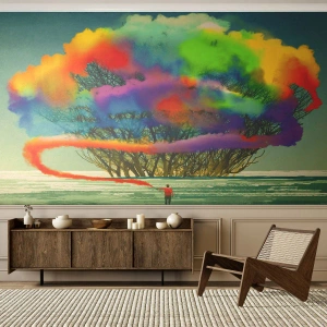 Papier Peint Photo Premium Canvas - Donner vie à ce monde - Abstraction, Homme, Modèle moderne - 450x315 cm