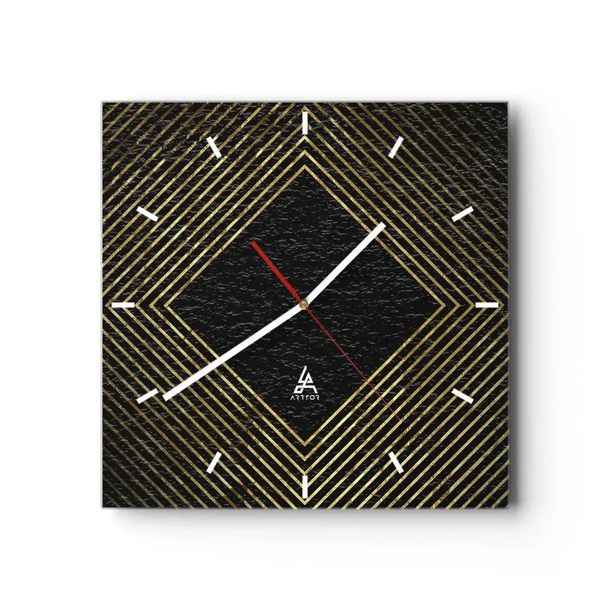 Horloge murale - Pendule murale - Géométrie dans un style glamour - 40x40 cm