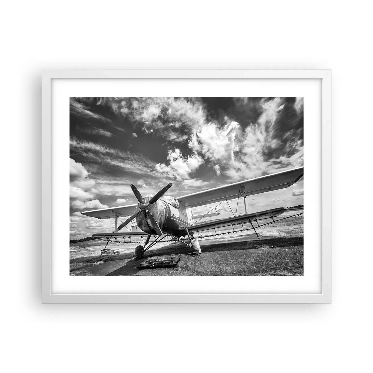 Affiche dans un cadre blanc - Poster - Je suis impatient! - 50x40 cm