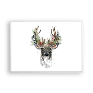 Affiche dans un cadre blanc - Poster - En robe de fête - 100x70 cm