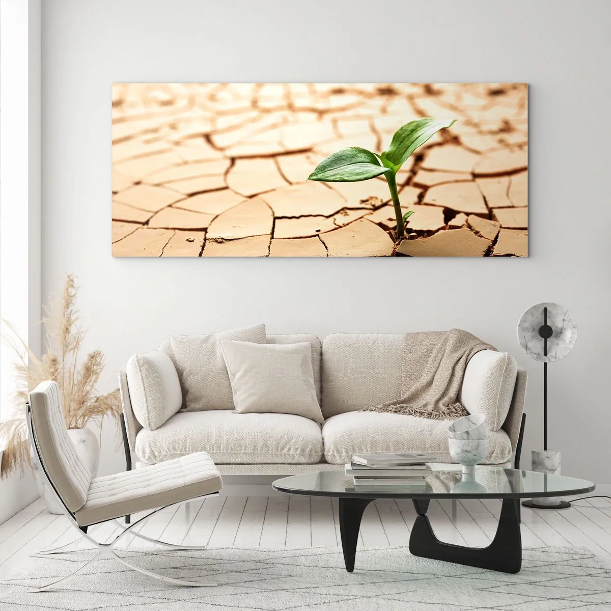 Impression sur verre - Image sur verre - La force indomptable de la vie - 90x30 cm