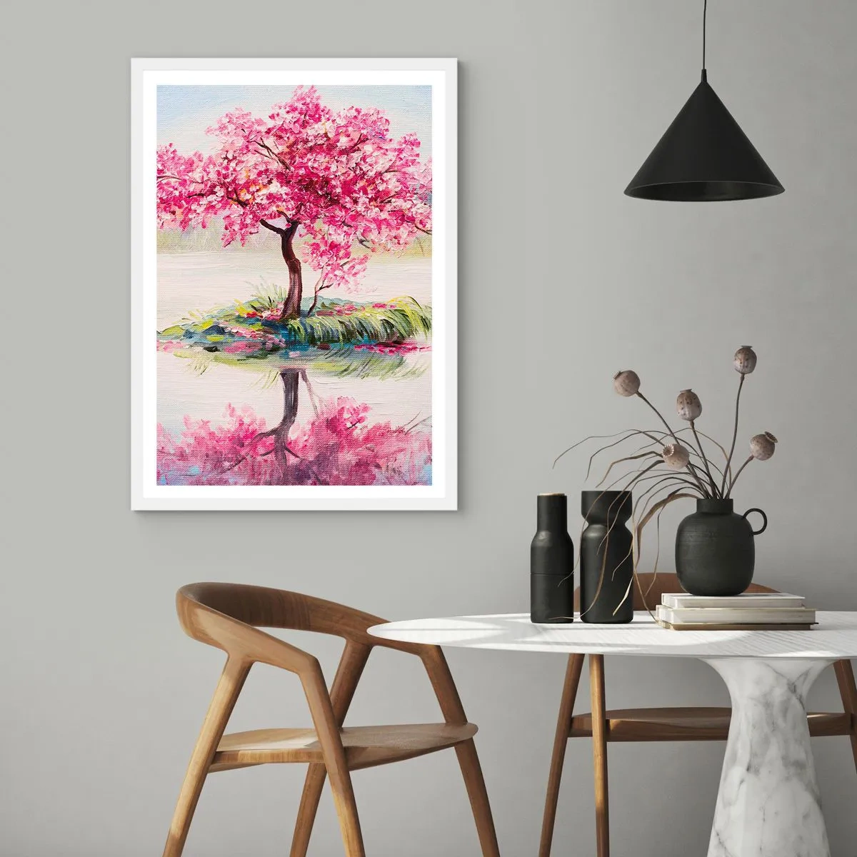 Affiche dans un cadre blanc - Poster - Fête du Printemps - 30x40 cm