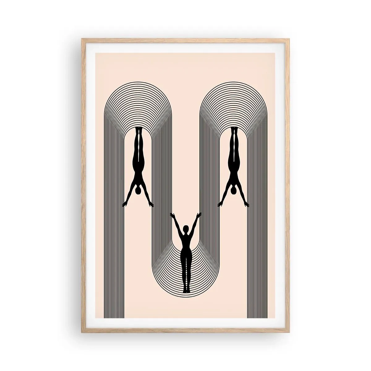 Affiche dans un chêne clair - Poster - Les jambes en l’air - 70x100 cm