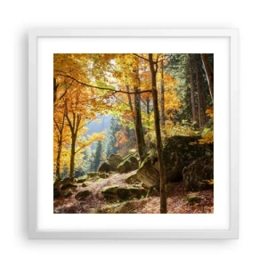 Affiche dans un cadre blanc - Poster - Il est temps de se détendre - 40x40 cm