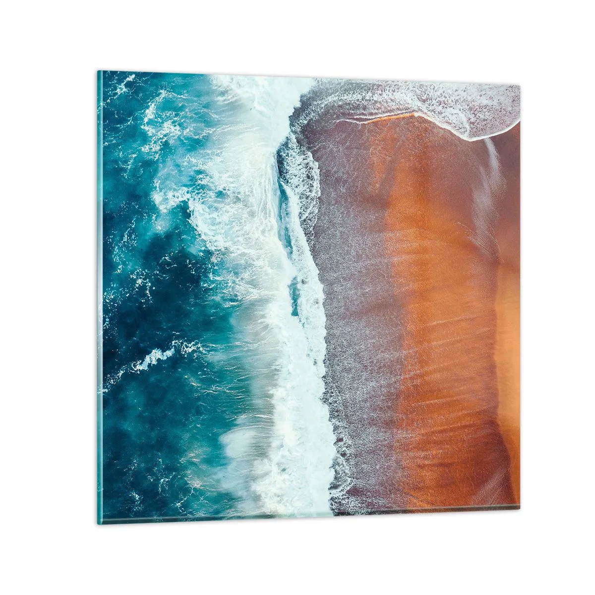 Impression sur verre - Image sur verre - Caresse de l'océan - 40x40 cm