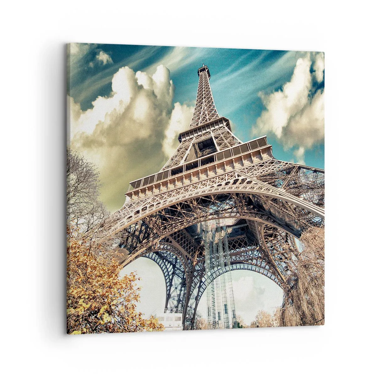 Impression sur toile - Image sur toile - Et en automne à Paris... - 50x50 cm