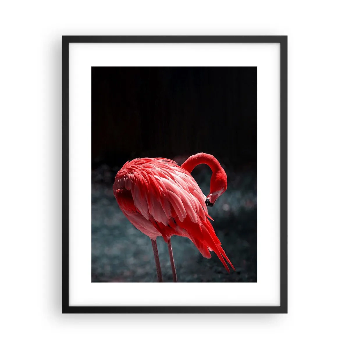 Affiche dans un cadre noir - Poster - Poème cramoisi de la nature - 40x50 cm
