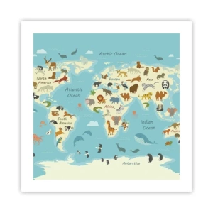 Affiche - Poster - De bons voisins - 50x50 cm