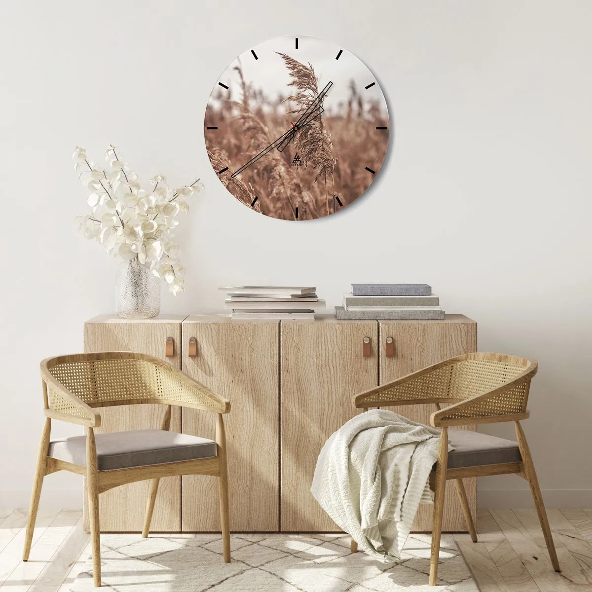 Horloge murale - Pendule murale - C'est déjà l'automne dans les champs - 40x40 cm