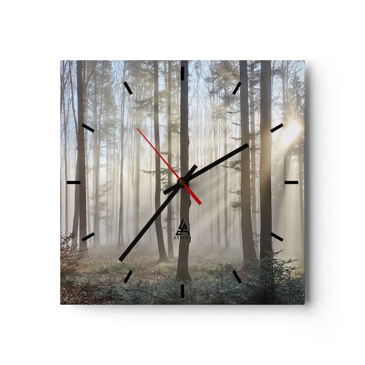 Horloge murale - Pendule murale - Le brouillard s'est aussi réveillé - 40x40 cm