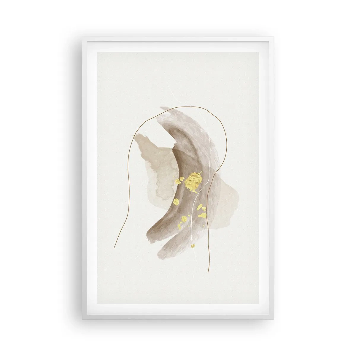 Affiche dans un cadre blanc - Poster - rencontré dans l'espace - 61x91 cm