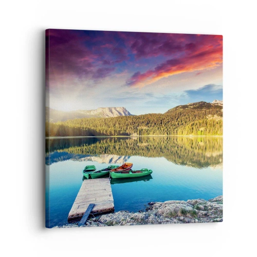 Impression sur toile - Image sur toile - Aussi lisse qu'un miroir au-dessus de l'eau - 30x30 cm