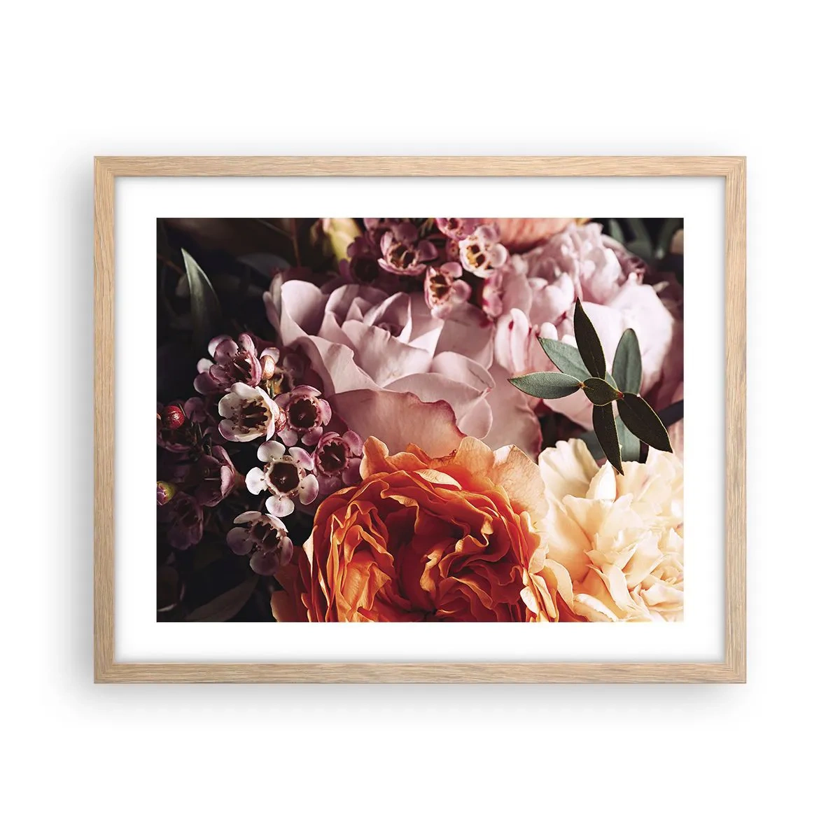 Affiche dans un chêne clair - Poster - Enveloppé de beauté - 50x40 cm