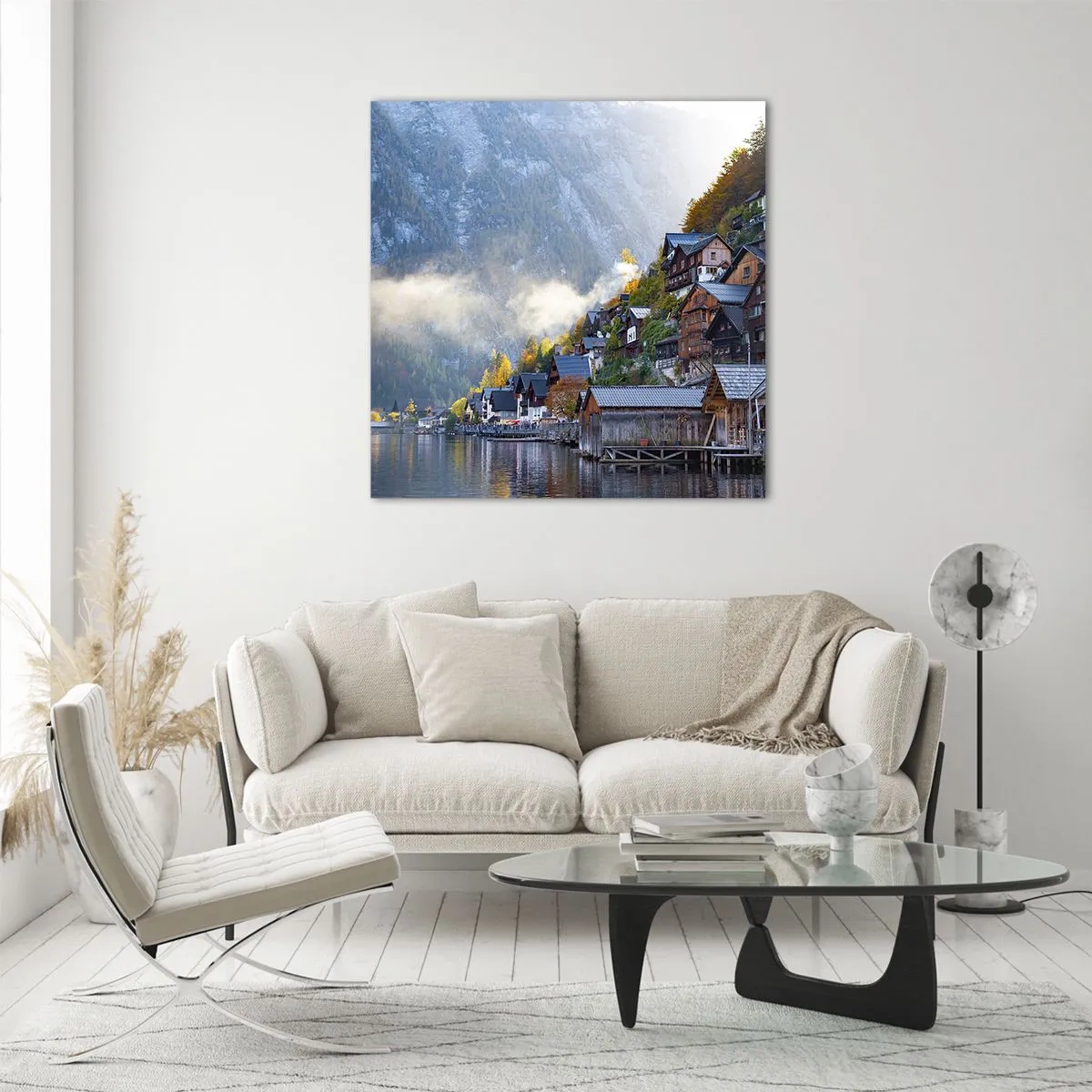 Impression sur verre - Image sur verre - Ambiance alpine - 40x40 cm