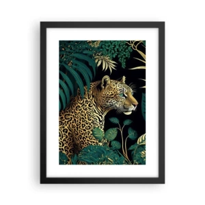 Affiche dans un cadre noir - Poster - Un hôte dans la jungle - 30x40 cm