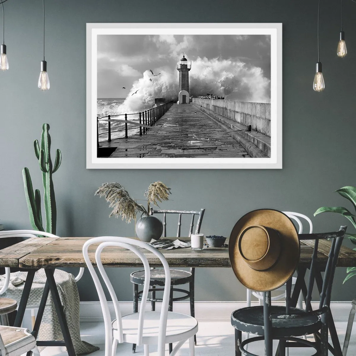 Affiche dans un cadre blanc - Poster - Sans peur - 40x30 cm