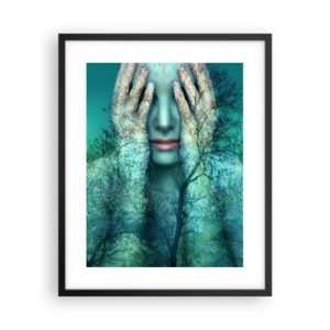 Affiche dans un cadre noir - Poster - immergé dans l'azur - 40x50 cm