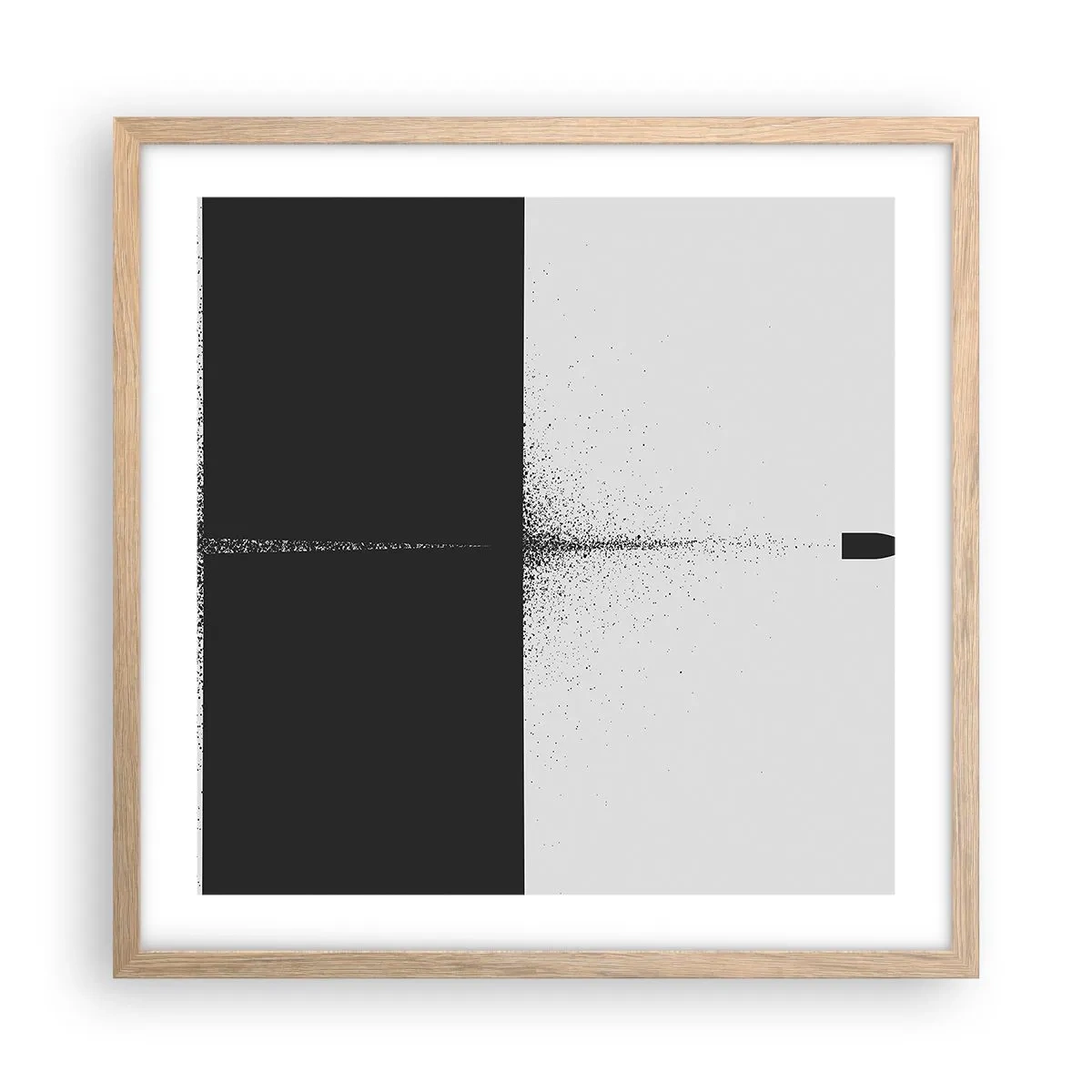 Affiche dans un chêne clair - Poster - Droit au but - 50x50 cm