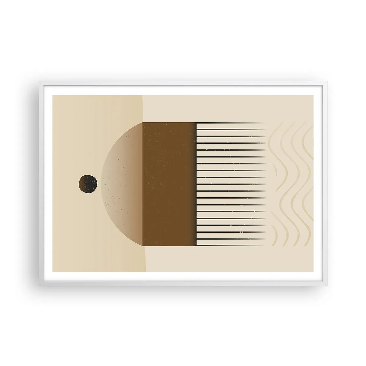 Affiche dans un cadre blanc - Poster - Différents états - 100x70 cm