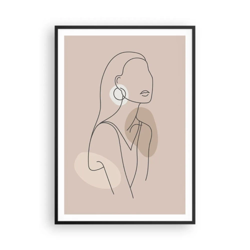 Affiche dans un cadre noir - Poster - Icone féminin - 70x100 cm