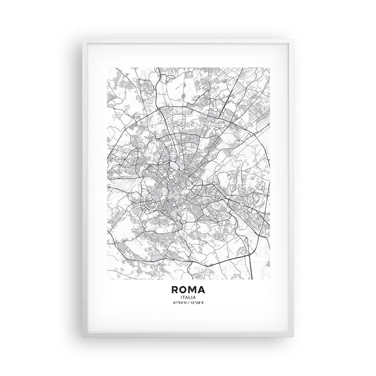 Affiche dans un cadre blanc - Poster - Cercle romain - 70x100 cm