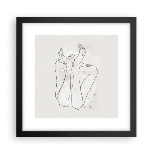 Affiche dans un cadre noir - Poster - Instant de rêve - 30x30 cm