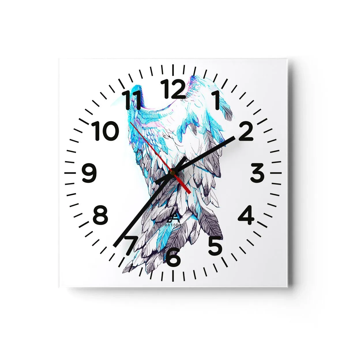 Horloge murale - Pendule murale - j'ai besoin d'ailes - 40x40 cm